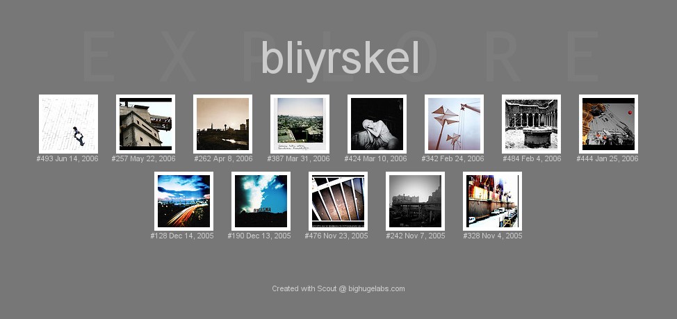 13 of bliyrskel’s photos are in Explore